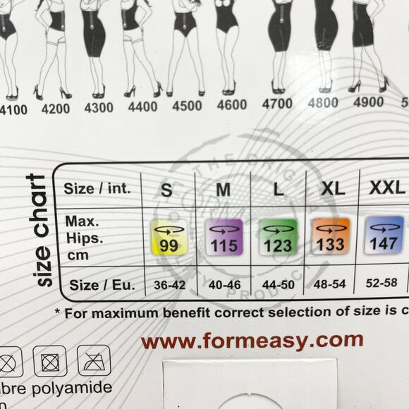 Formeasy Body Shaper 0800 Womens Medium Black Firm Compression Body Suit Control - Picture 9 of 9